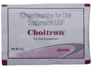 Choltran Powder Cholestyramine for Oral Suspension USP 5g | Ajanta Pharma | For High Cholesterol & Bile Acid Diarrhea