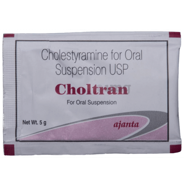 Choltran Powder – Cholestyramine for Oral Suspension USP 5g | Ajanta Pharma | For High Cholesterol & Bile Acid Diarrhea