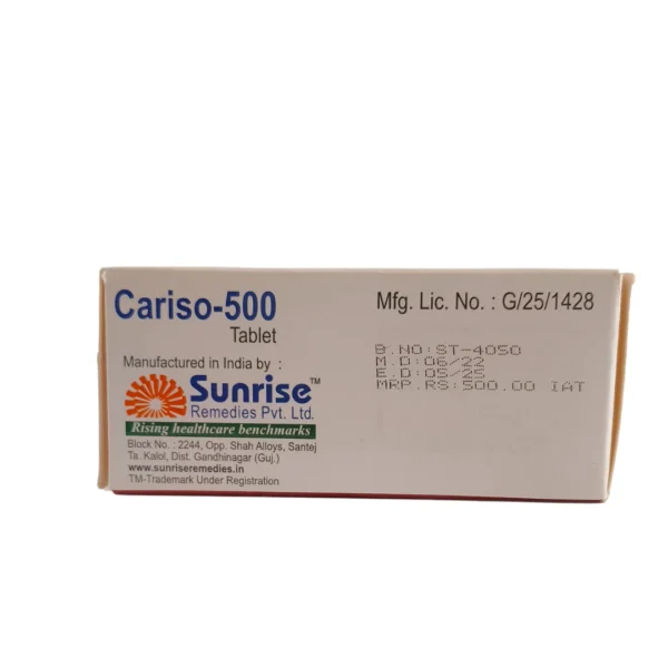 Criso-500 Tablet – Carisoprodol 500 mg by Sunrise Remedies - Image 5