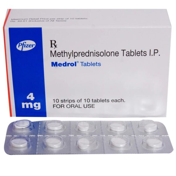 Medrol 4mg Methylprednisolone Tablets | Anti-inflammatory Steroid by Pfizer