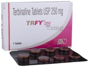 TRFY 250 Terbinafine Tablets USP 250mg Antifungal Medication for Skin & Nail