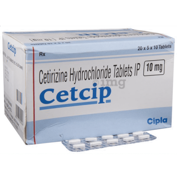 Cetcip 10 mg – Cetirizine Hydrochloride Tablets for Allergy Relief by Cipla