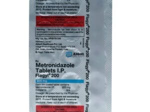 Flagyl200 Metronidazole Tablets I.P. 200 mg by Abbott | Antibacterial & Antiprotozoal