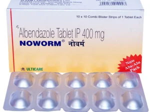 Noworm Albendazole Tablets IP 400 mg | Anthelmintic Deworming Medicine 1 Tablet
