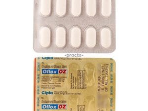 Oflox OZ Tablets Ornidazole 500mg & Ofloxacin 200mg | Cipla | 10 Tablets for Bacterial Infections